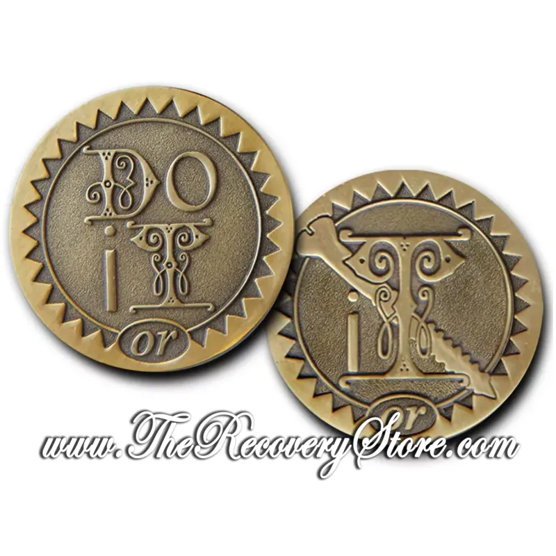 Bronze Affirmation Medallion - Do It or Screw It