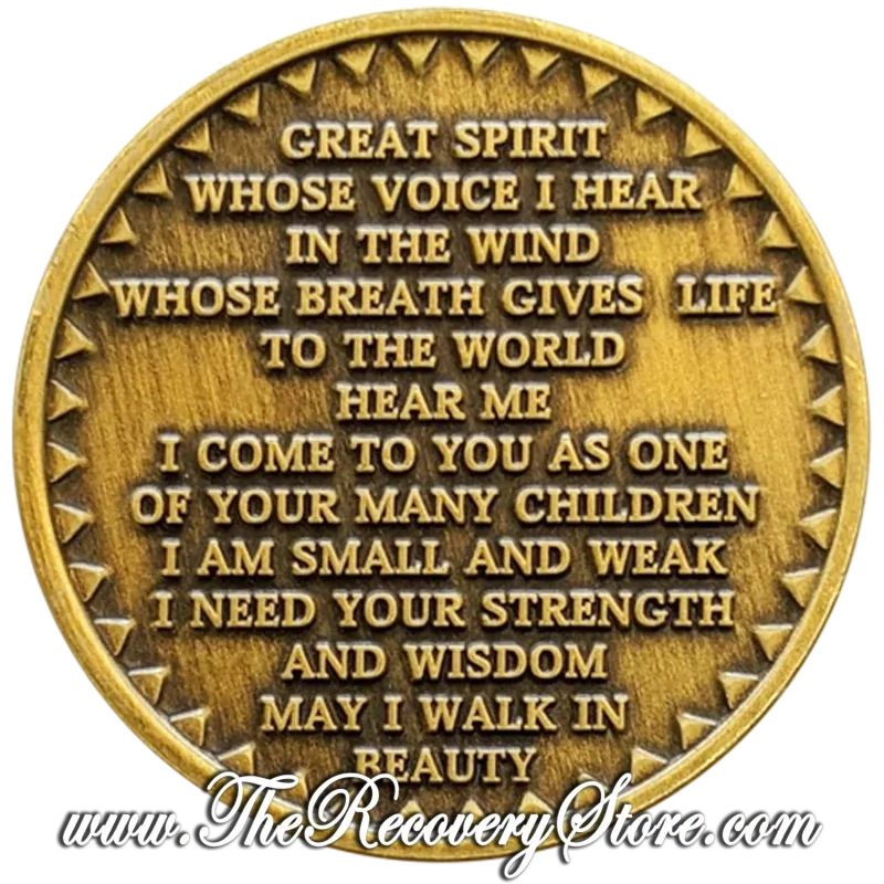 Bronze Affirmation Medallion - The Healing Spirit Of Recovery
