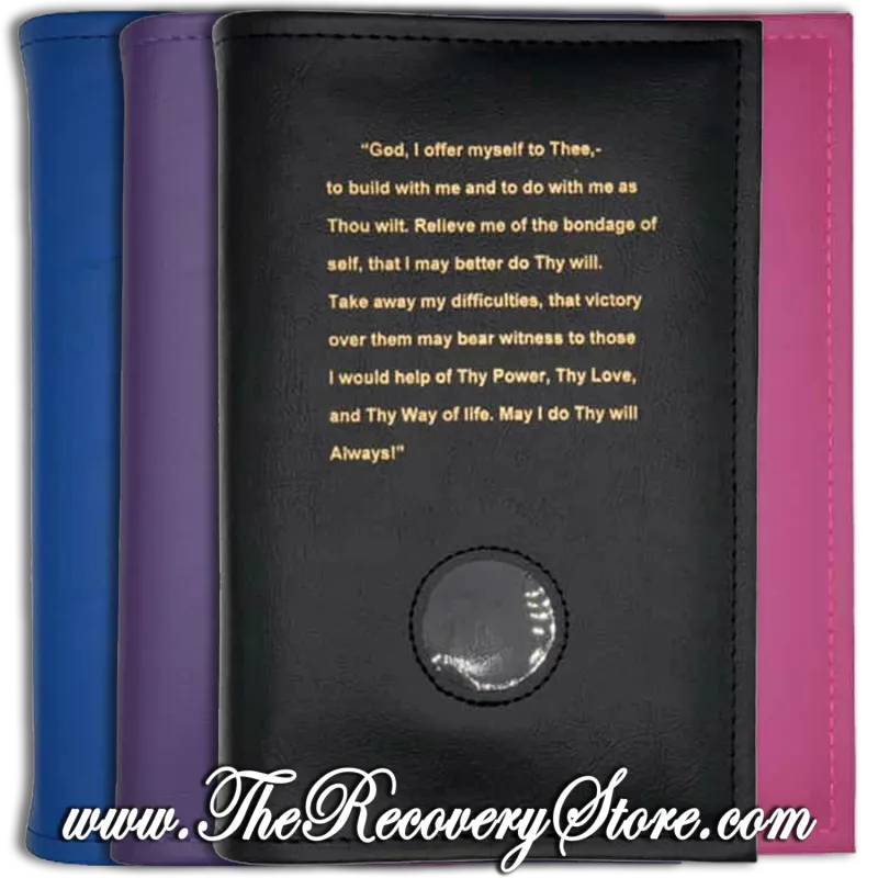 Book Cover - AA 3rd Step Prayer in Your Choice of 4 Different Colors