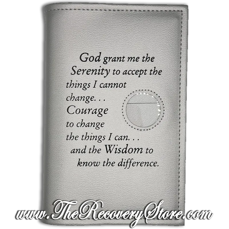 Book Cover - AA Serenity Prayer in Your Choice of 14 Different Colors