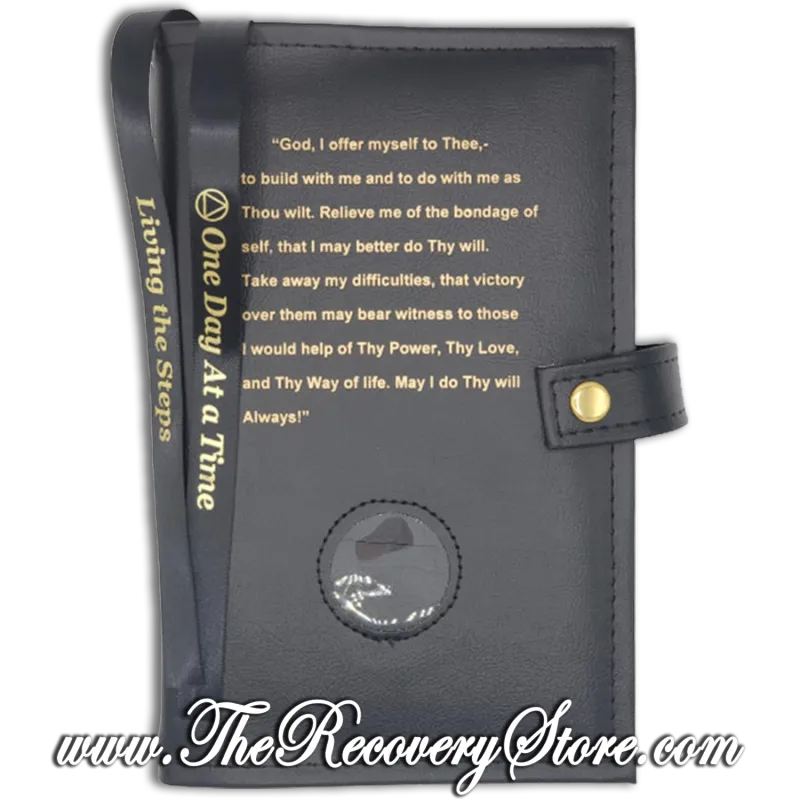 Book Cover - AA Double Big Book &amp; 12n12 with the 3rd Step Prayer in Your Choice of 4 Different Colors