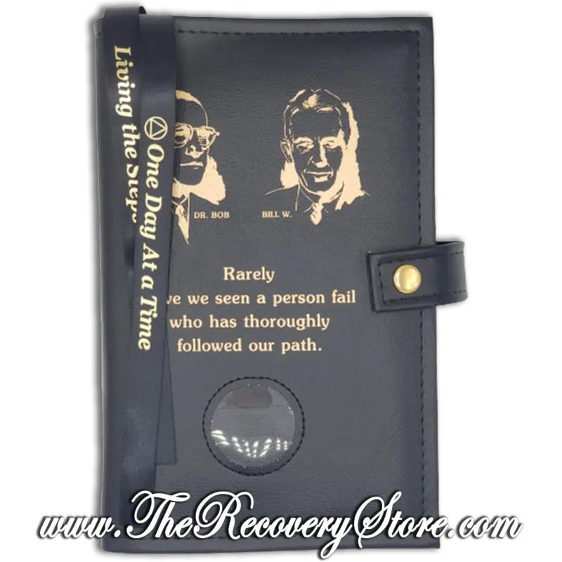Book Cover - AA Double Big Book &amp; 12n12 with Bill &amp; Bob in Your Choice of 10 Different Colors