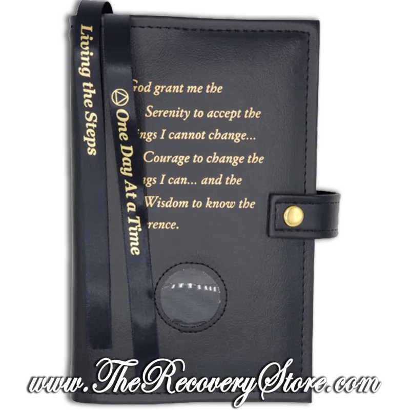 Book Cover - AA Double Big Book &amp; 12n12 with Serenity Prayer in Your Choice of 15 Different Colors