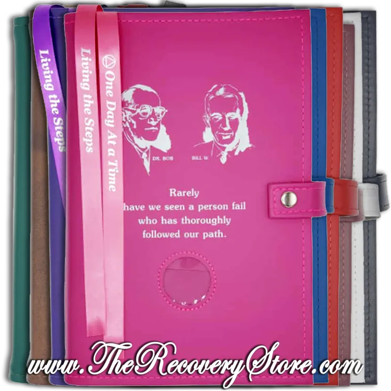 Book Cover - AA Large Double Big Book &amp; 12n12 with Bill &amp; Bob in Your Choice of 10 Different Colors