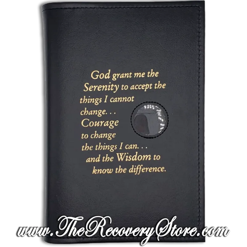 Book Cover - AA or CA Large 12n12 or Abridged AA Large Big Book with Serenity Prayer in Your Choice of 10 Different Colors
