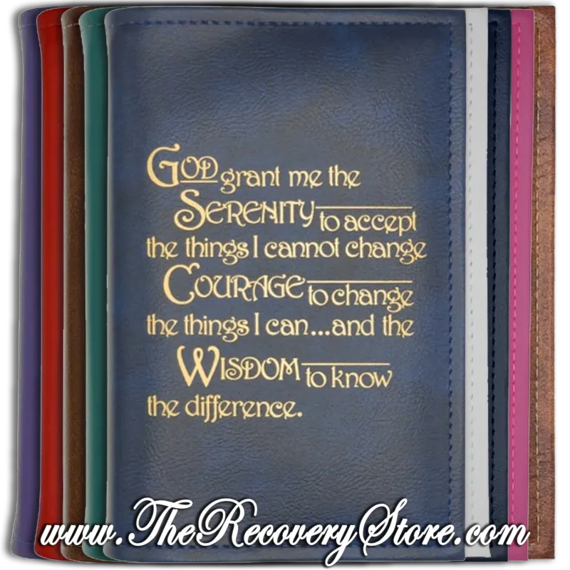 Book Cover - AA or CA Large Big Book with Serenity Prayer in Your Choice of 10 Different Colors