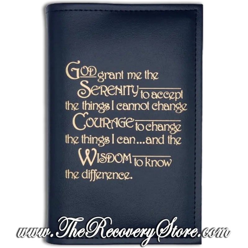 Book Cover - AA or CA Large Big Book with Serenity Prayer in Your Choice of 10 Different Colors