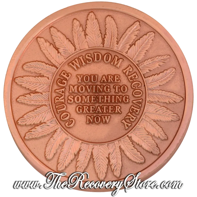 Affirmation Crystallized Medallion Large - Faith Bigger Than Fear