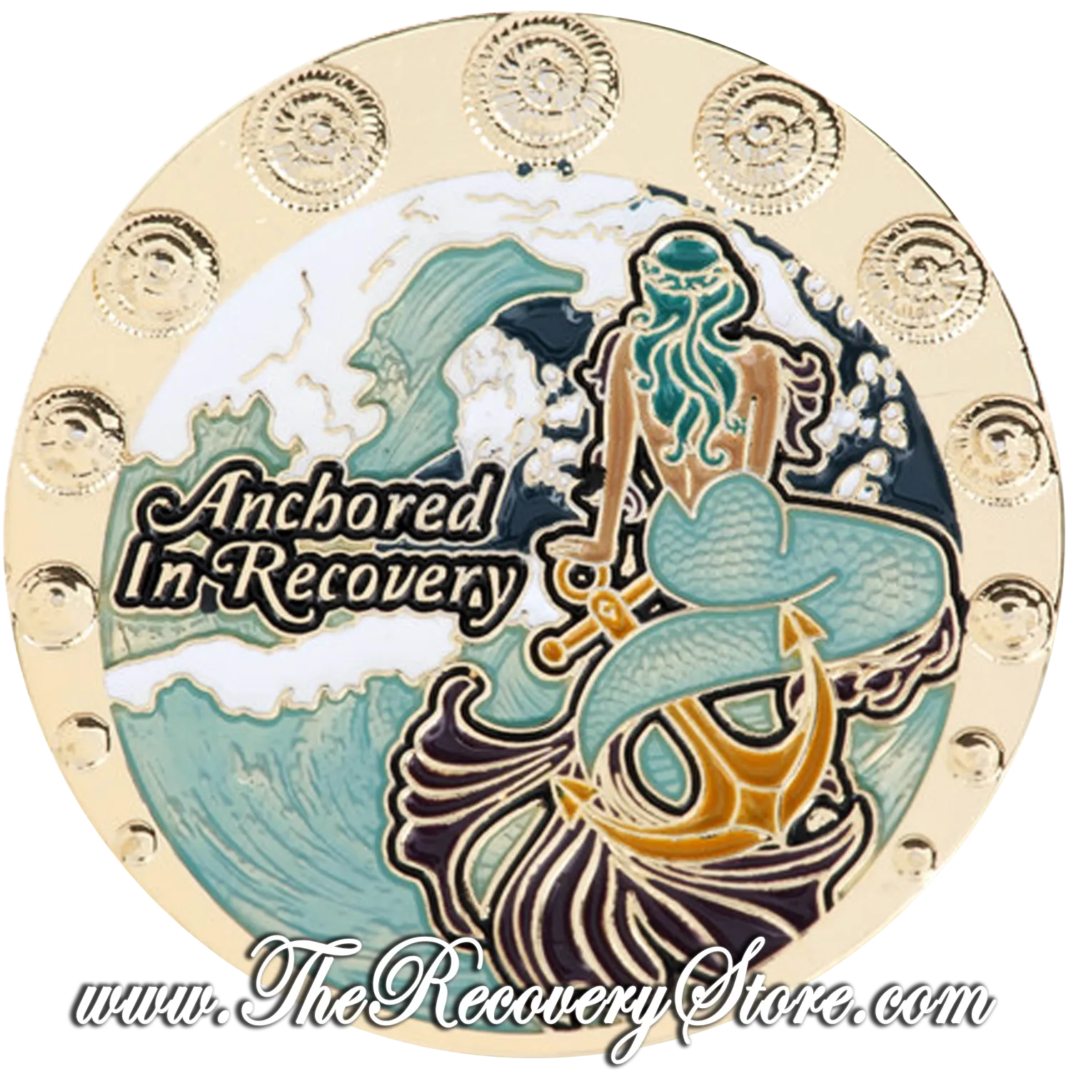 Affirmation Medallion - Anchored In Recovery