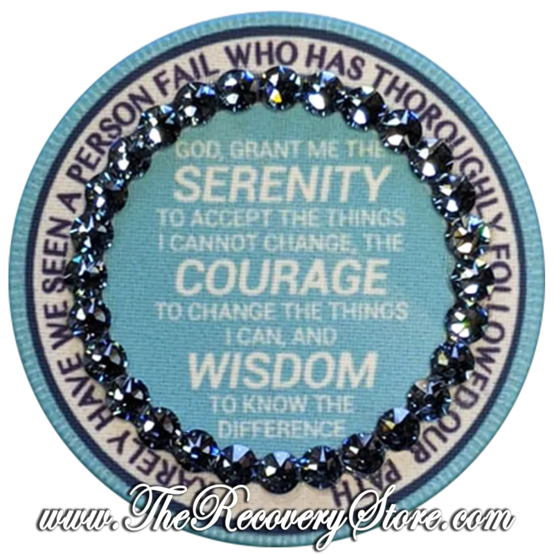 Crystallized Poker Chip - AA Blue Yearly Denim Crystals