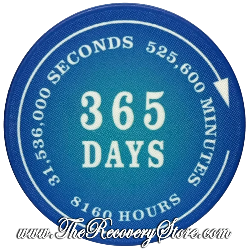 Crystallized Poker Chip - Hours Mins Secs - 01 Year