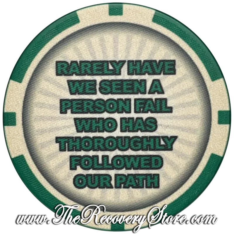 Crystallized Poker Chip - 30 Day Clean &amp; Sober with Diamonds
