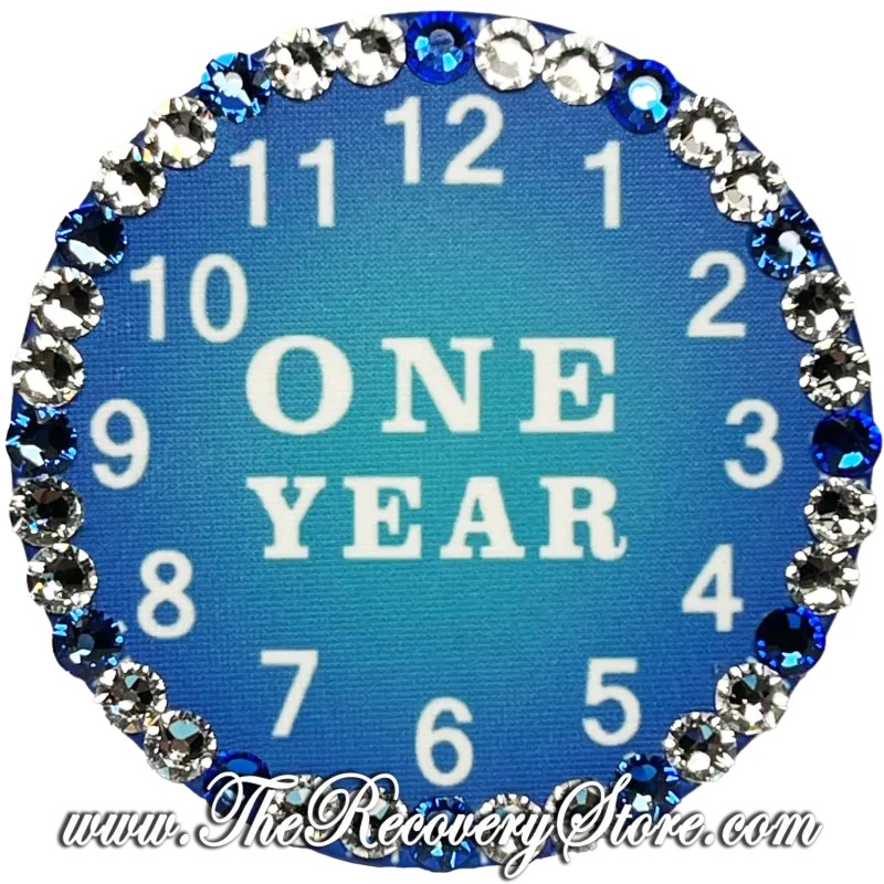 Crystallized Poker Chip - Hours Mins Secs - 01 Year