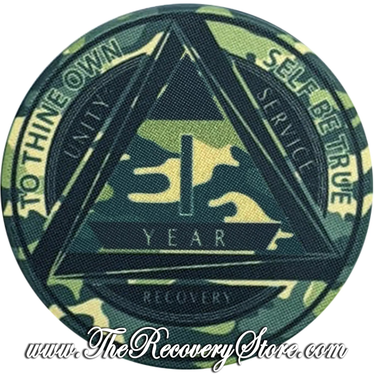 Poker Chip - Army Green Camo AA Triangle