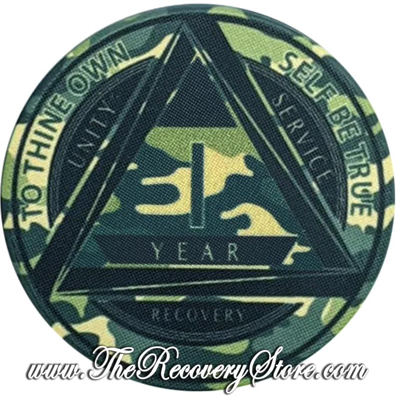 Poker Chip - Army Green Camo AA Triangle