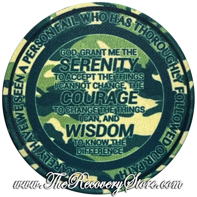 Poker Chip - Army Green Camo AA Triangle