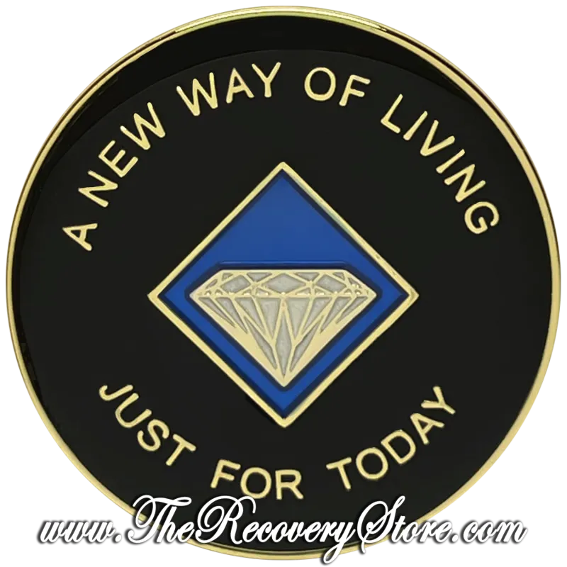 Crystallized Medallion - NA Blue &amp; Gold with Sapphire Crystals
