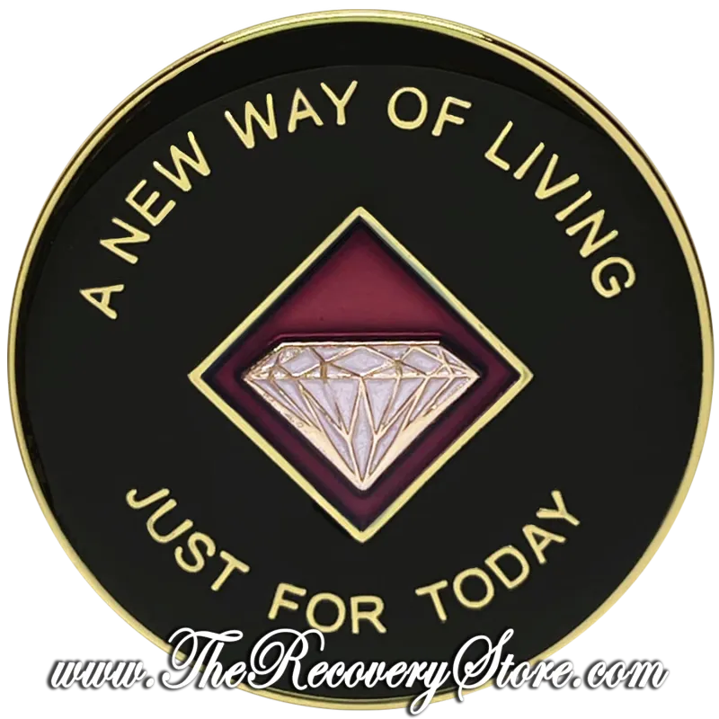 Crystallized Medallion - NA Burgundy &amp; Gold with Ruby &amp; Gold Crystals