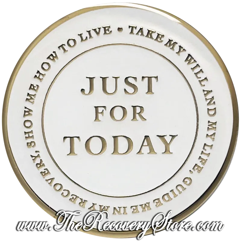 Crystallized NA Medallion - Clean Time White with Shimmer Crystals