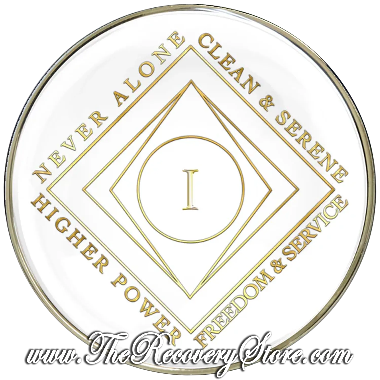 NA Medallion - Clean Time White &amp; Gold