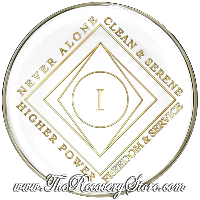 NA Medallion - Clean Time White &amp; Gold