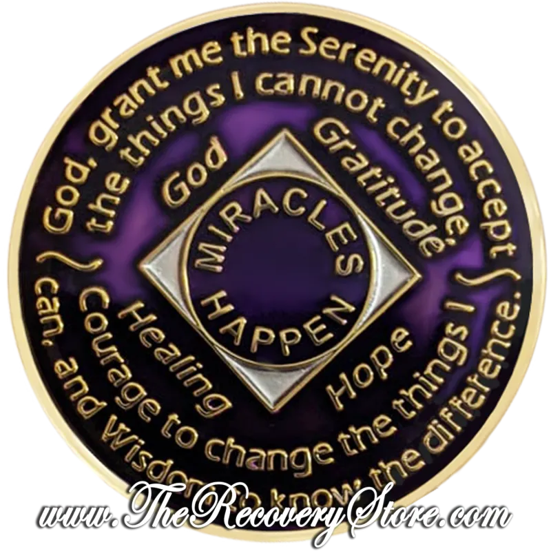 Medallion - NA Purple &amp; 24kt Gold