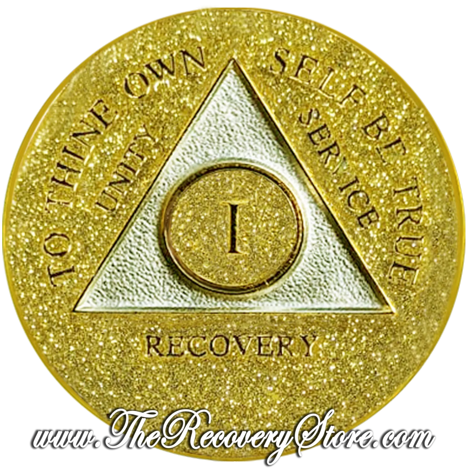 Medallion - AA Triangle Gold Glitter