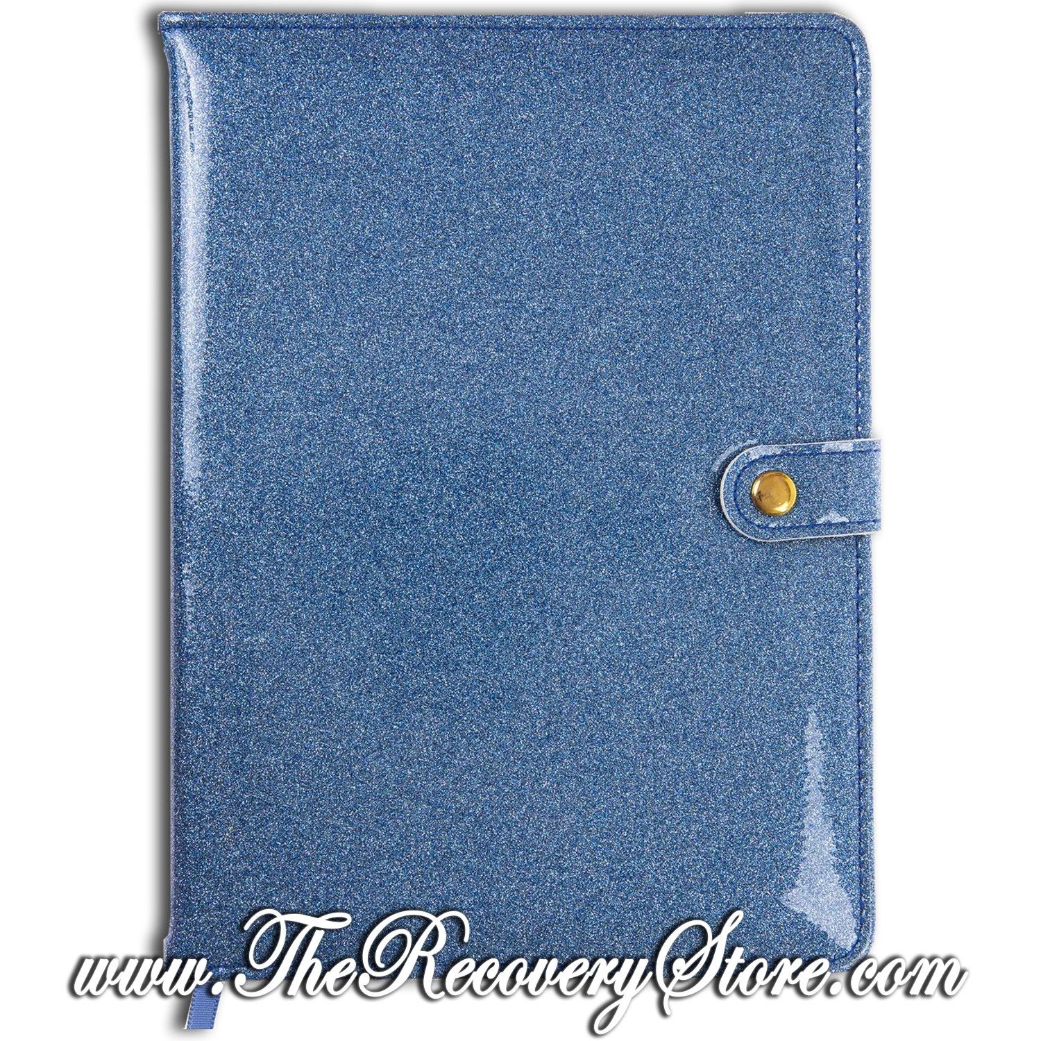 Journal - Blue Glitter Snap