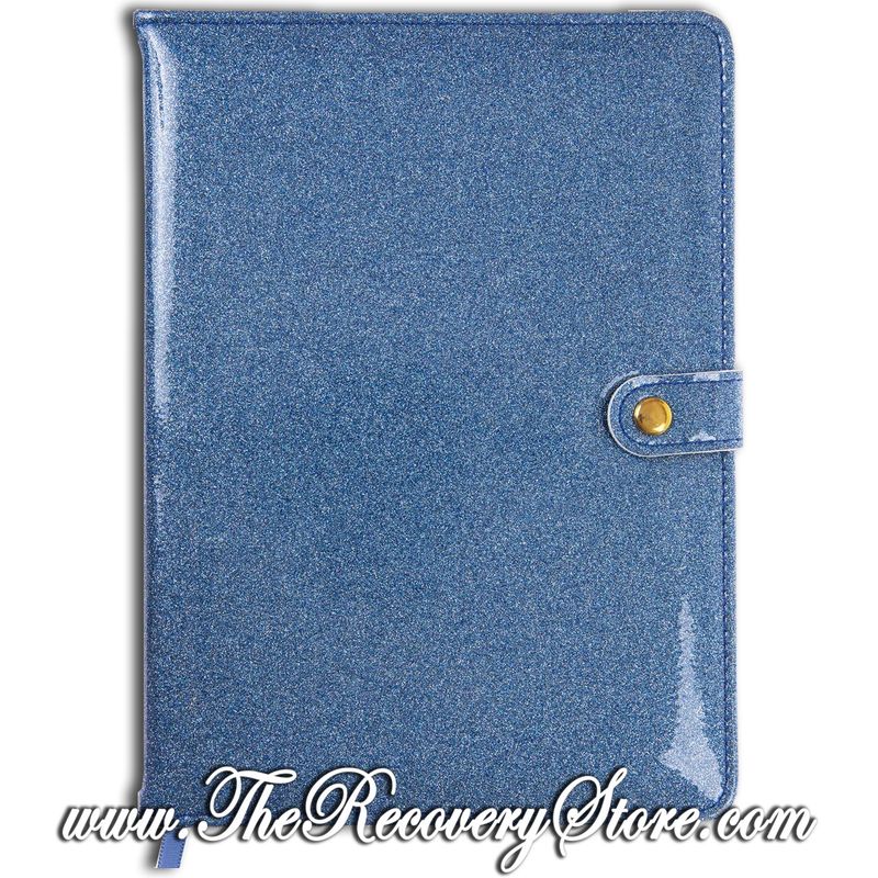 Journal - Blue Glitter Snap