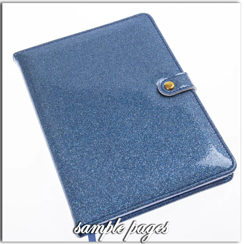 Journal - Blue Glitter Snap