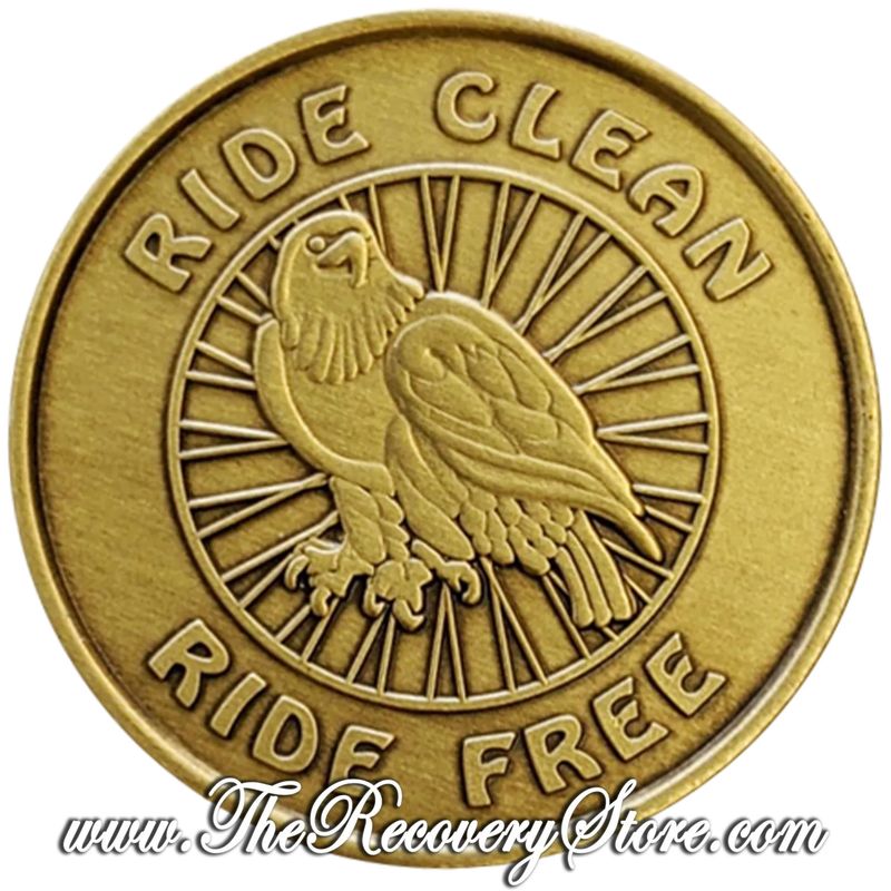 Bronze Affirmation Medallion - Ride Clean Ride Free