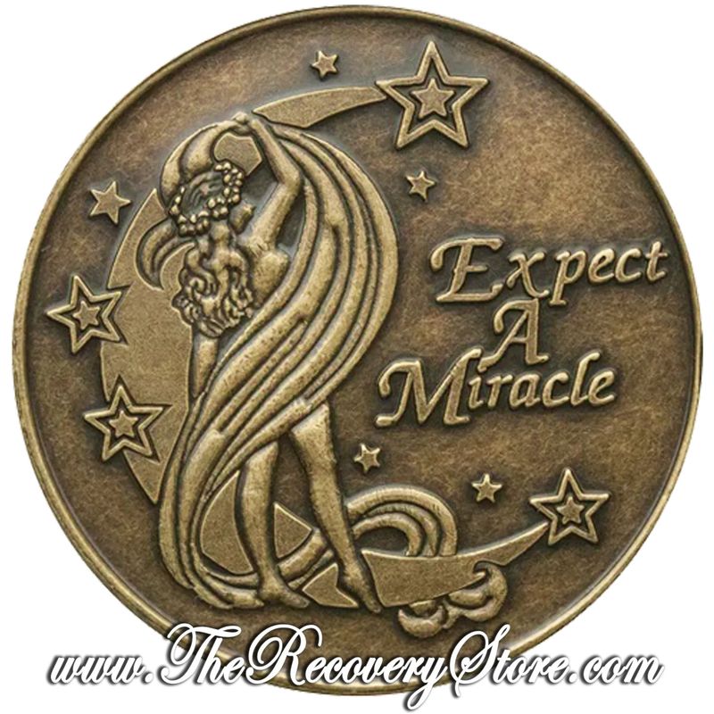 Bronze Affirmation Medallion  - Expect A Miracle