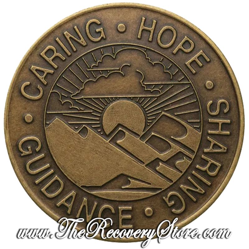 Bronze Affirmation Sponsor Medallion - Caring - Hope - Guidance - Sharing
