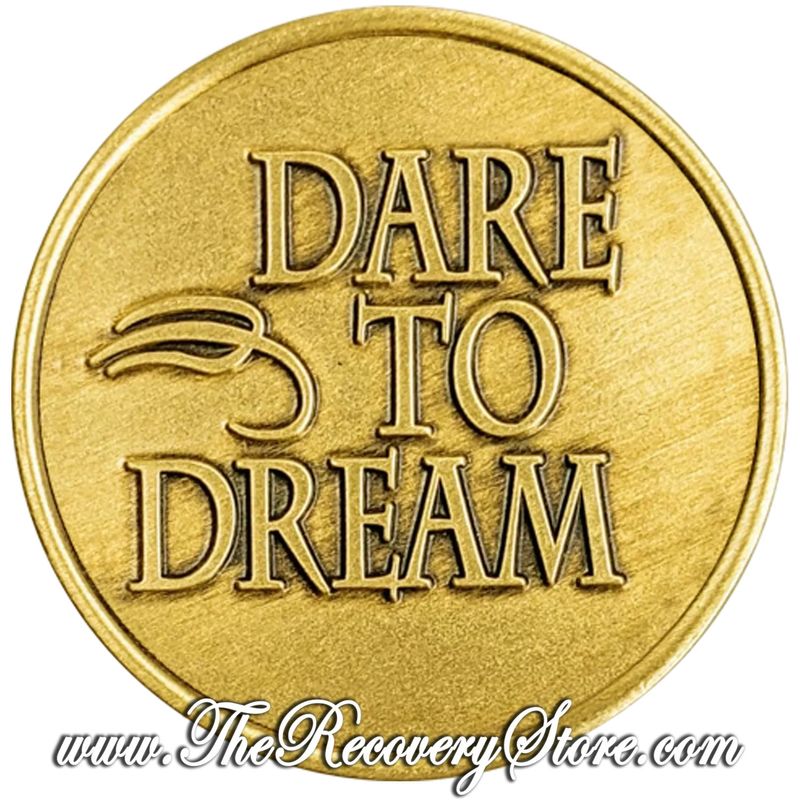 Bronze Affirmation Medallion - Dare To Dream - Fear Is The Thief