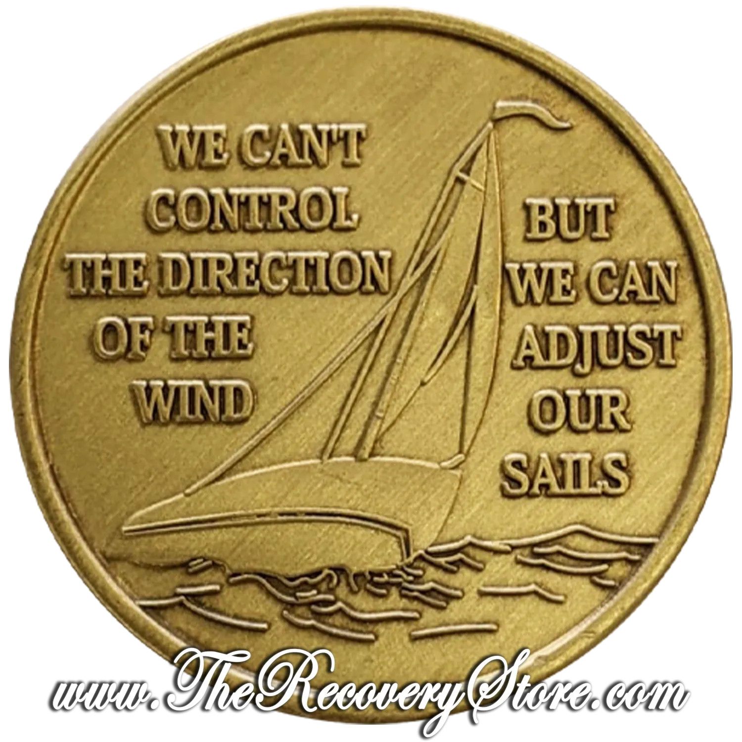 Bronze Affirmation Medallion - Wind Direction - Powerless