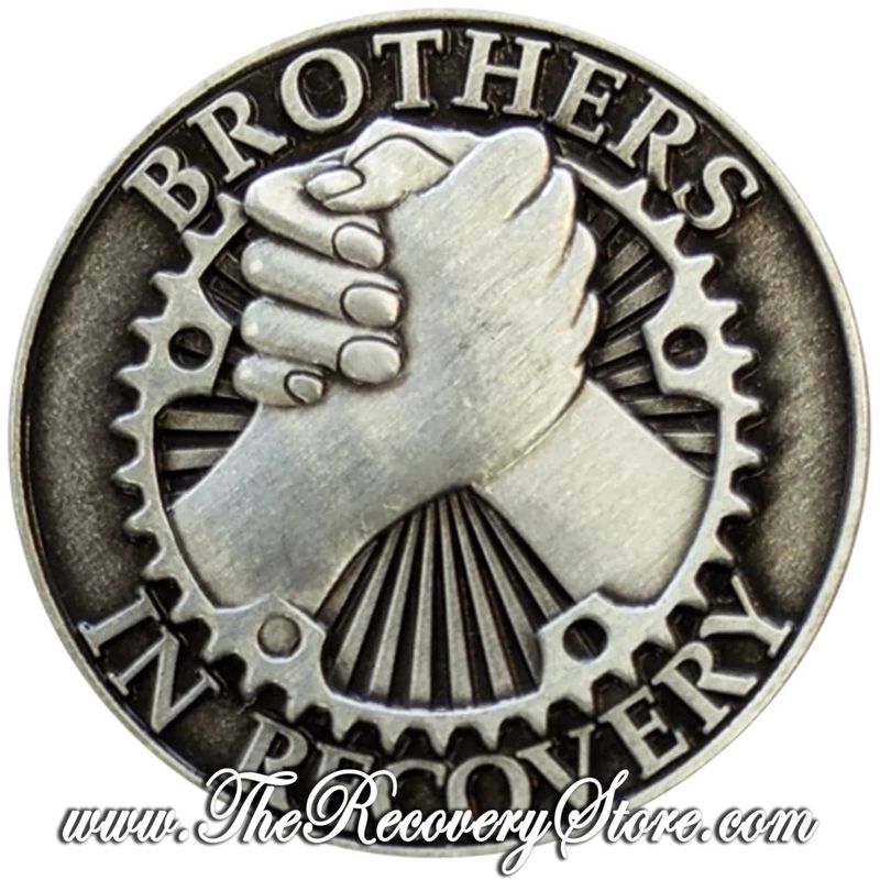 Brothers in Recovery - Gunmetal Silver Medallion