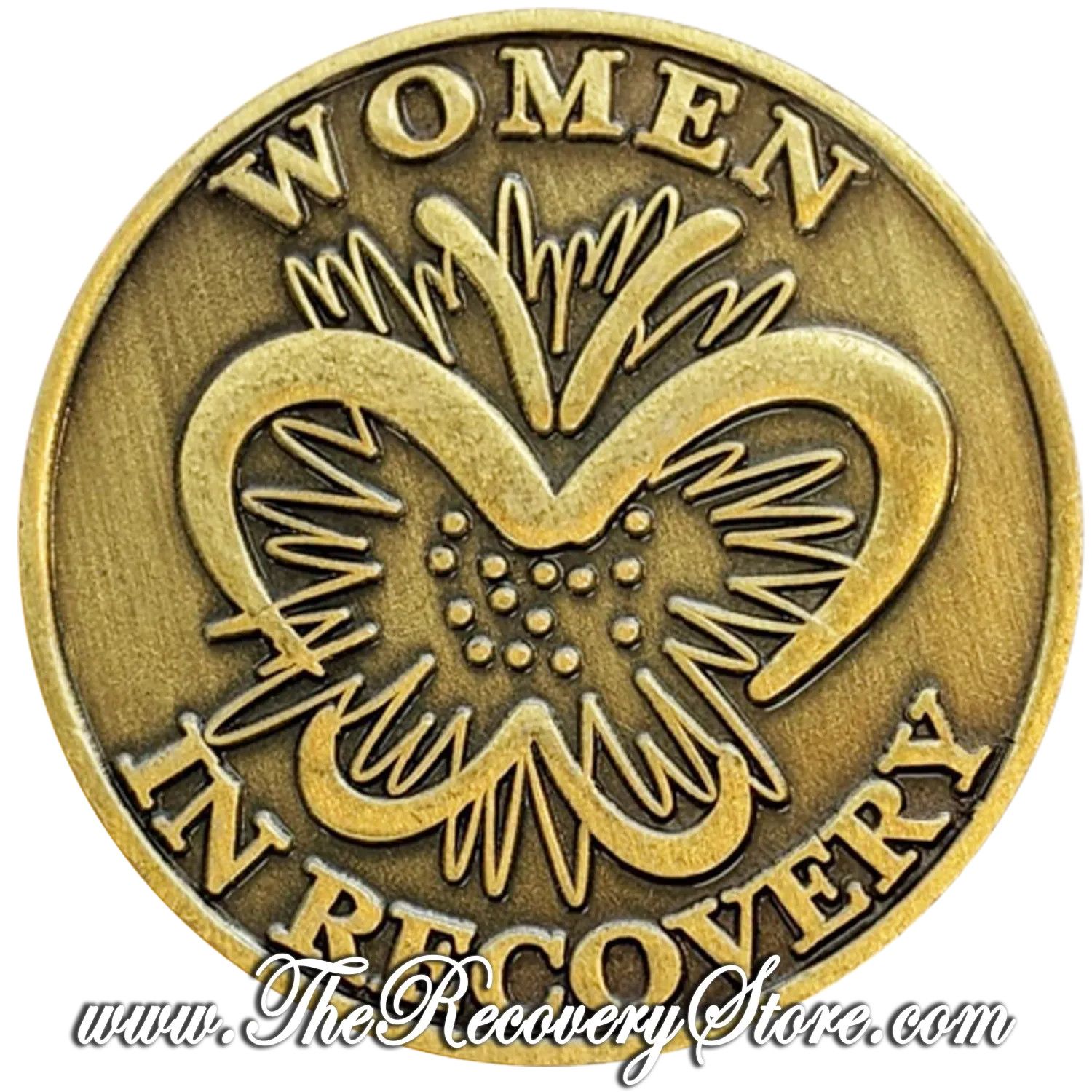 Bronze Affirmation Medallion - Women In Recovery Butterfly