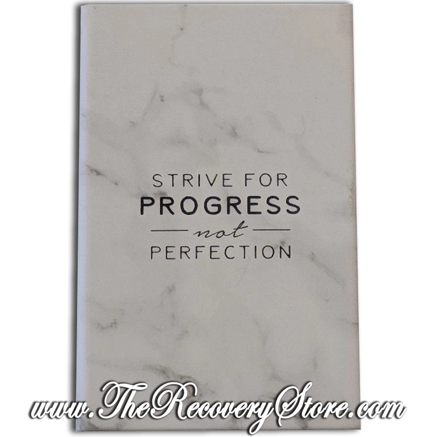 Journal - Progress Not Perfection Marble Vegan Leather