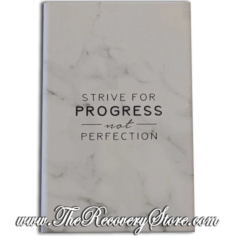 Journal - Progress Not Perfection Marble Vegan Leather