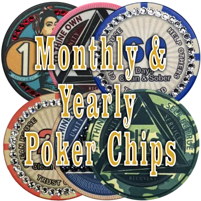 Poker Chips - Monthly &amp; Yearly