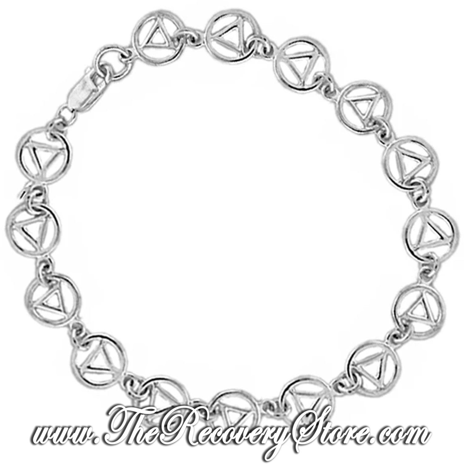 AA Continuous Symbol Sterling Silver 8&quot; Bracelet