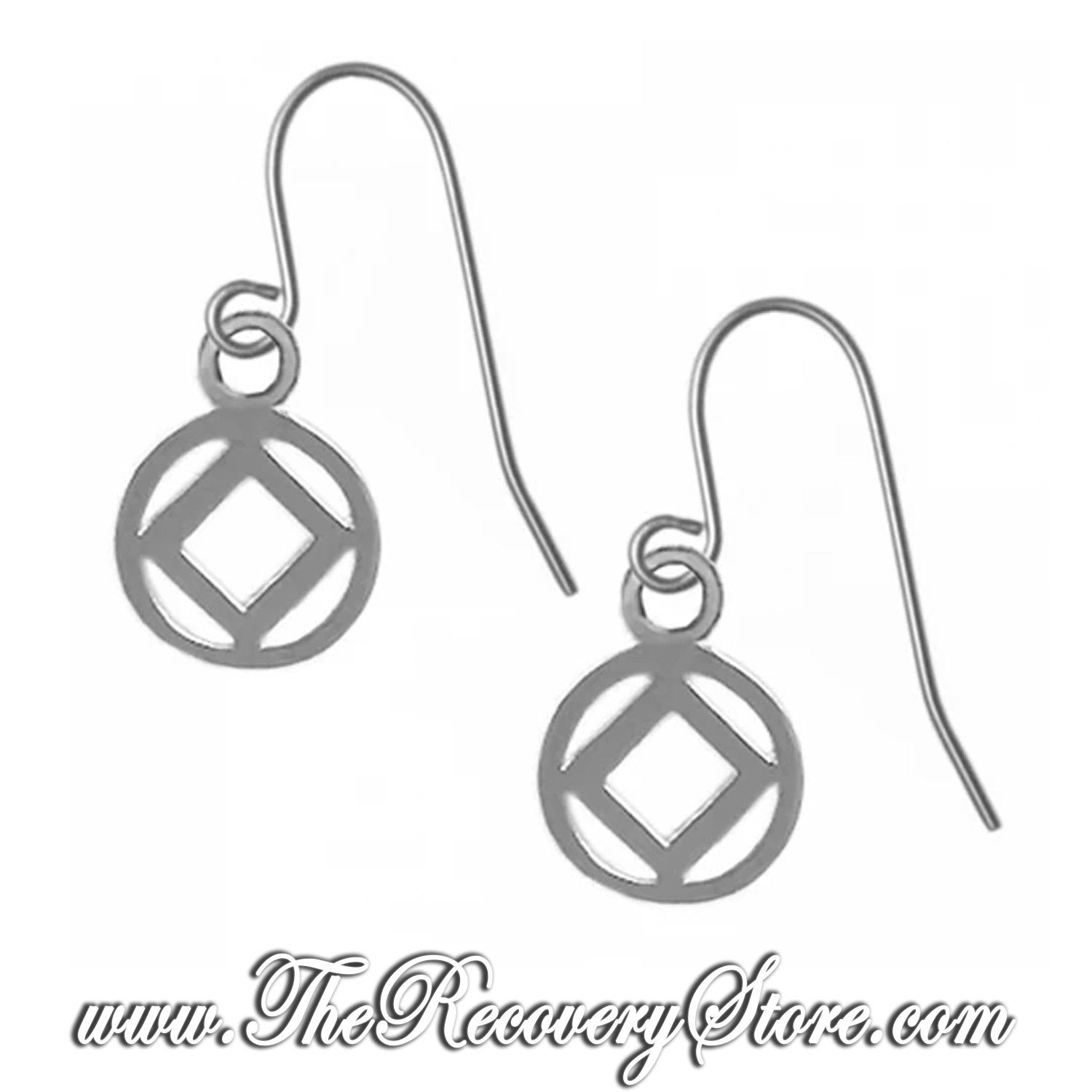 Sterling Silver NA Symbol Polished Earrings