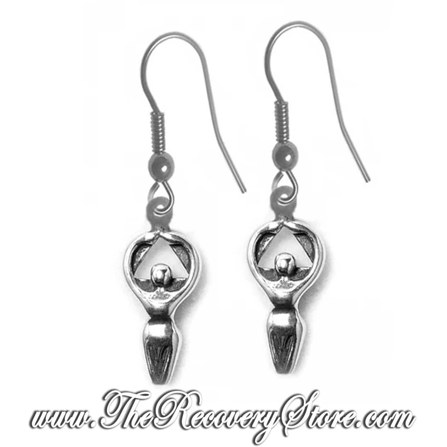 Sterling Silver AA Women in Recovery Small Earrings