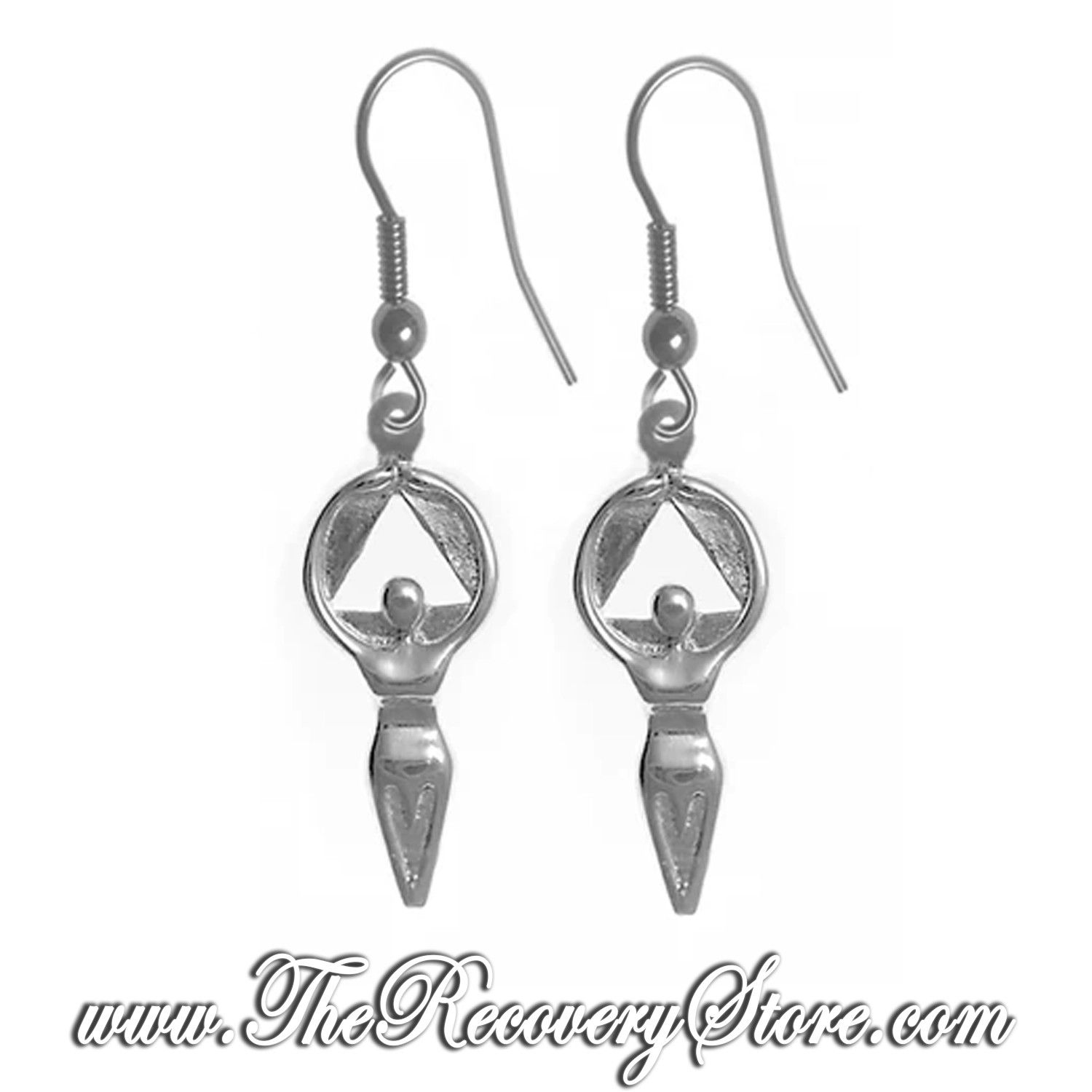 Sterling Silver AA Women in Recovery Earrings