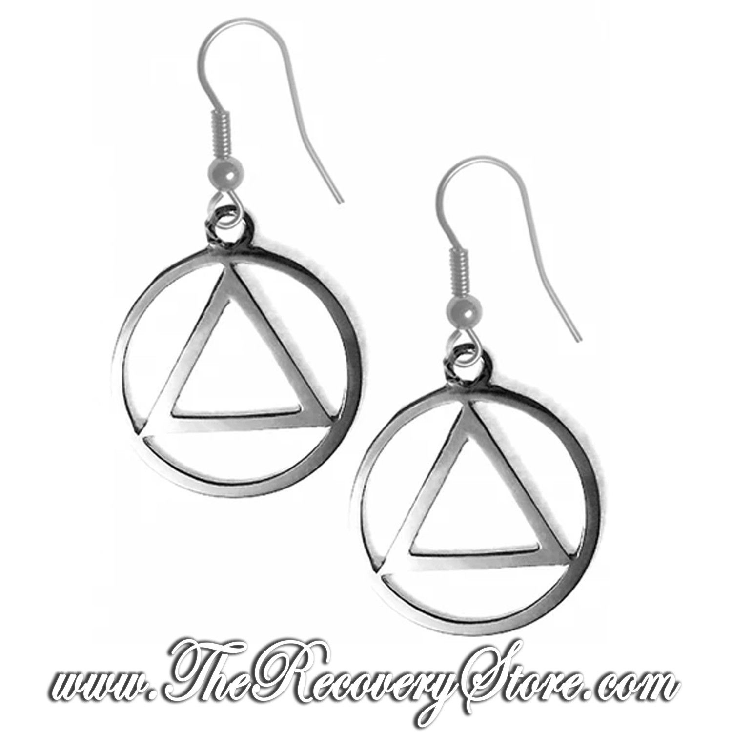 Sterling Silver AA Symbol Earrings
