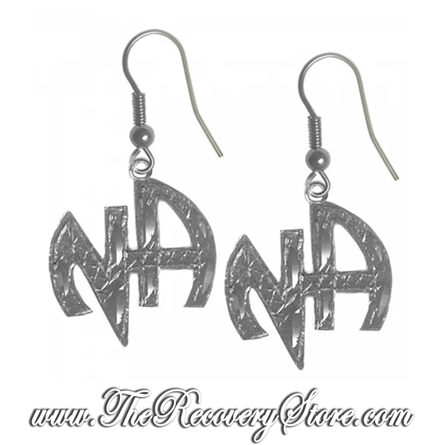NA Sterling Silver Initials Earrings