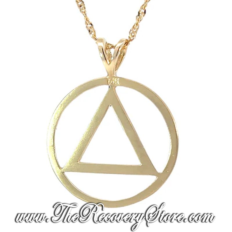 AA 14k Gold Flat Style Large Symbol Pendant