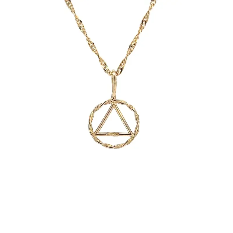 *14k Gold Medium Twist Wire Style Pendant