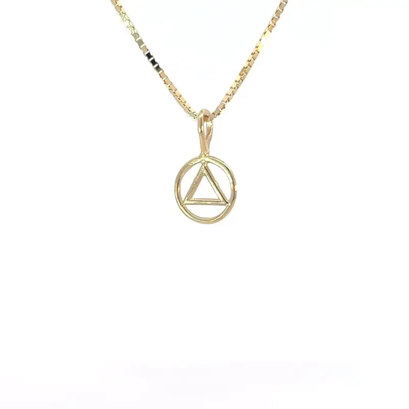 *14k Gold Small Simple Wire Look Pendant