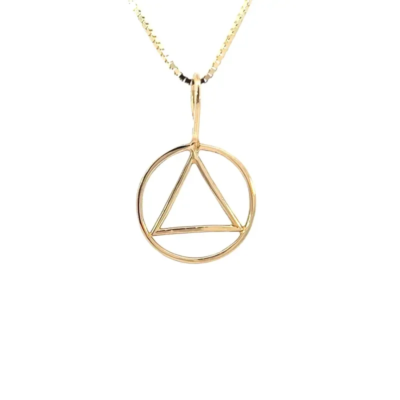 *14k Gold Simple Wire Look Medium Size Pendant